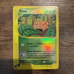 2002 Paras 99/147 Common Reverse Holo Pokemon Card Aquapolis - Light Play - Image 1