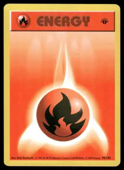 Pokemon Cards Fire Energy 98/102 1st Edition Base Set Shadowless Common LP *1 - Image 1