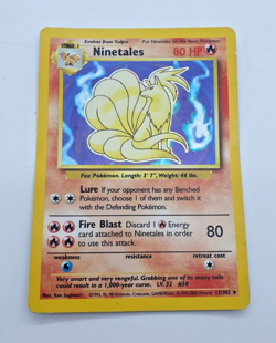Pokemon WOTC TCG Ninetails 12/102 Holographic Card *Heavily Played* - Image 2