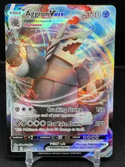 Pokemon Aggron Vmax 097/172 Brilliant Stars Full Art Ultra Rare Pack Fresh M/NM - Image 1