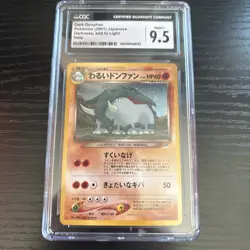 2001 POKEMON JPN DARKNESS & TO LIGHT HOLO DARK DONPHAN CGC 9.5 - Image 1
