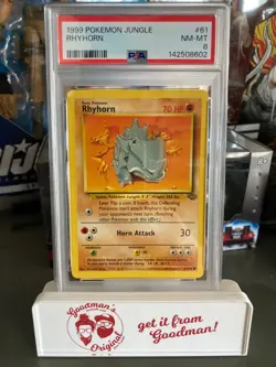 1999 Pokemon Jungle - RHYHORN #61 - PSA 8 - Near Mint/Mint: Fresh Grade! - Image 1