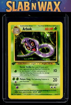 Pokemon tcg Fossil Arbok ( First Edition) #31/62 - Image 1