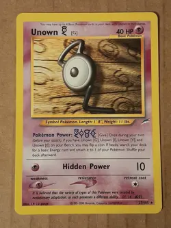 Pokemon Unown G 27/105 NEO Destiny NM See Pictures - Image 1