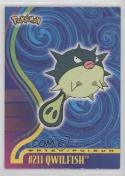 Qwilfish Topps Pokemon TV Animation Edition Johto League Champions #211 2001 - Image 1