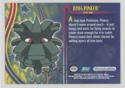Pineco Topps Pokemon TV Animation Edition Johto Series 1 #204 2001 - Image 2