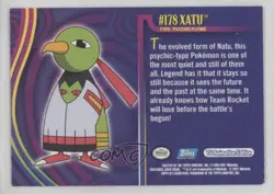 Xatu Topps Pokemon TV Animation Edition Johto Series 1 #178 2001 - Image 2