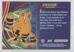 Elekid Topps Pokemon TV Animation Edition Johto Series 1 #239 2001 - Image 2