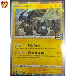 Zekrom S8a 011/028 Reverse Holo 25th Anniversary Pokemon TCG Indonesia - Image 1