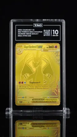 2026 POKEMON ASCENDED HEROES MEGA HYPER RARE MEGA CHARIZARD Y EX TAG 10 POP 10 - Image 1