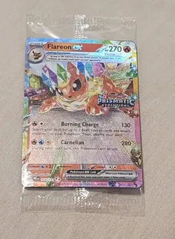 Pokemon Flareon ex 014/131 Prismatic Evolutions Stamped Promo SEALED NM - Image 1