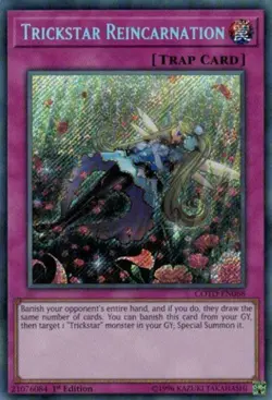 Trickstar Reincarnation - COTD-EN068 - Secret Rare - 1st Edition x1 - Lightly Pl - Image 1