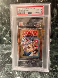 Yu-gi-oh Yu-Gi-Oh Volume 1 Vol.1 1999 Original Factory Sealed Pack PSA 8 - Image 1