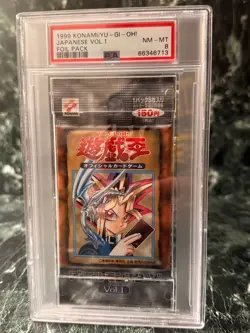 Yu-gi-oh Yu-Gi-Oh Volume 1 Vol.1 1999 Original Factory Sealed Pack PSA 8 - Image 2