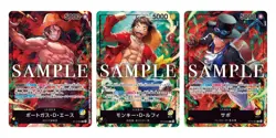 One Piece Card Game Promo Card 7-eleven Ace Sabo Luffy 711 Japanese New Original - Image 1
