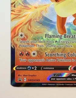 Flareon V - SWSH149 - SWSH Black Star Promo Holo Pokemon Card - NM - Image 2