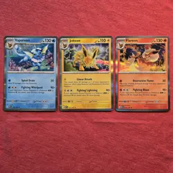 Pokemon 151 Lot: Vaporeon 134/165 Jolteon 135/165 Flareon 136/165 Holo - NM - Image 1