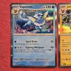 Pokemon 151 Lot: Vaporeon 134/165 Jolteon 135/165 Flareon 136/165 Holo - NM - Image 2