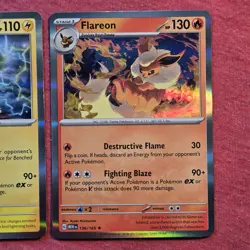 Pokemon 151 Lot: Vaporeon 134/165 Jolteon 135/165 Flareon 136/165 Holo - NM - Image 4