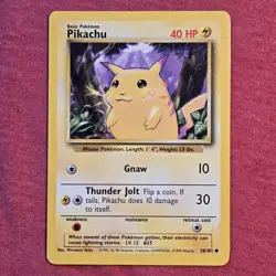Pokemon 1999 Base Set: Pikachu 58/102 - LP - Image 1