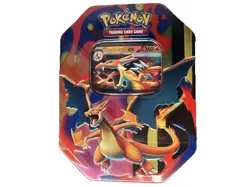 Pokemon Charizard Tin Trading Card Game Storage Box Pokemon TCG Collector Case - Image 1