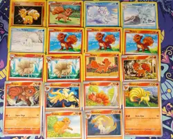 Vulpix Ninetales Lot Of 18 Mixed Sets Pokemon - Image 1