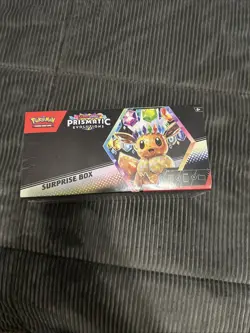 Pokemon TCG Scarlet & Violet Prismatic Evolutions Surprise Box SEALED in hand - Image 1