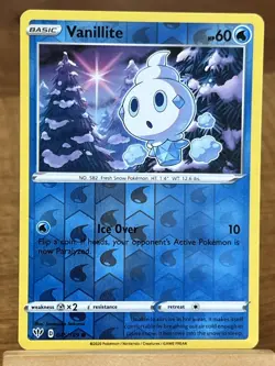 Pokemon TCG Vanillite 045/189 Darkness Ablaze Reverse Holo Common - Image 1