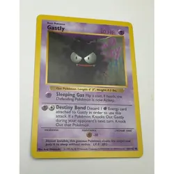 Gastly 50/102 Shadowless Base Set Pokemon Card Played (WOTC 1999) MP - Image 1