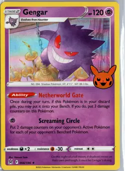 Gengar 066/196 Holo Rare Lost Origin Pokemon Holo Moderately Played - Image 1