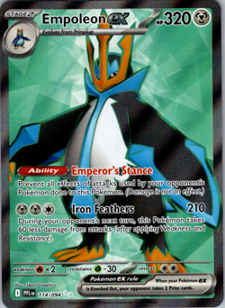 Empoleon ex 114/094 Holo Ultra Rare Pokemon Card Near Mint - Image 1