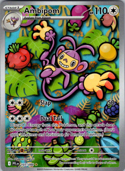 Ambipom 107/094 Illustration Rare Holo Pokemon Card Near Mint - Image 1