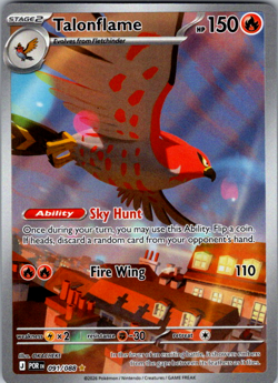 Talonflame 091/088 Holo Rare Pokemon Card Near Mint - Image 1