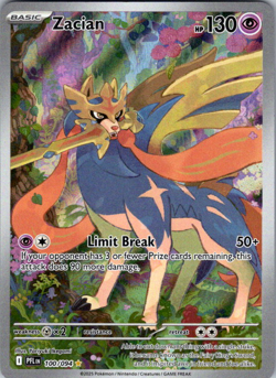 Zacian 100/094 Illustration Rare Holo Pokemon Card Near Mint - Image 1