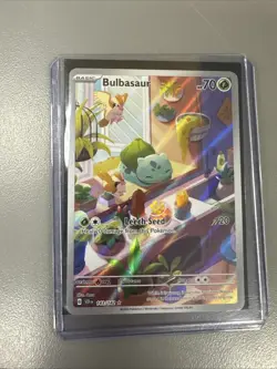 Pokemon TCG Bulbasaur Holo Card Stellar Crown Illustration, Rare, 143/142 - Image 1