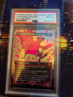 PSA 10 Neon ink traveling chocobo Gem mint magic the gathering final fantasy. - Image 1