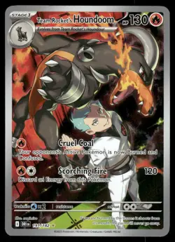 Pokemon Cards Team Rocket's Houndoom 191/182 Destined Rivals NM - Image 1