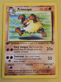 Primeape 43/64 Jungle 1st Edition Pokemon - Image 1