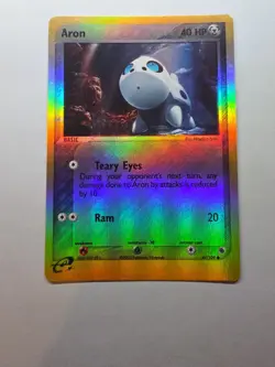 Aron 49/109 Pokemon TCG Ruby and Sapphire Reverse Holo LP - Image 1