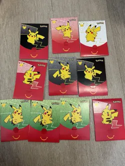 NEW SEALED McDonalds X Pokemon 25th Anniversary X10 Sealed Booster Packs Ed 2021 - Image 1