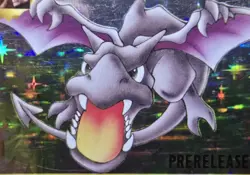 1999 Pokemon 1ST Edition Aerodactyl Fossil Holo Ultra Rare PRERELEASE LP - Image 3