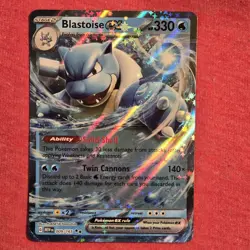 Pokemon 151 English: Blastoise ex 009/165 Holo Ultra Rare - NM - Image 1