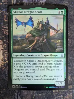 MTG Card: Skanos Dragonheart (CL: Battle for Baldur's Gate) FOIL - Image 1