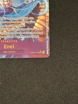Bandai One Piece Card Game Enel OP15-118 SEC Alt Art (EN) - Image 2