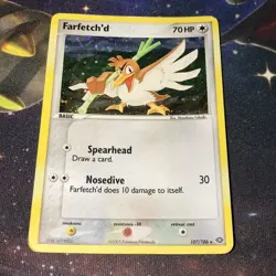 Farfetch’d ~ 107/106 ~ Holo ~ EX EMERALD ~ HEAVY PLAY ~ Pokemon Card - Image 1