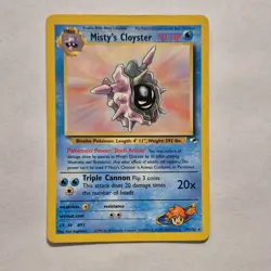 Pokemon Misty's Cloyster Gym Heroes 29/132 Rare 70 HP Regular Unlimited English - Image 1