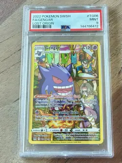2022 Pokemon Gengar Full Art PSA 9 SWSH Lost Origin TG06/TG30 - Image 1