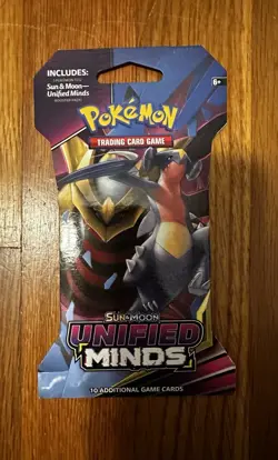 Pokemon TCG Sun and Moon Unified Minds Sleeved Booster Pack - Image 1