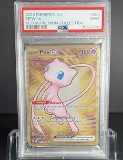PSA 9 MINT Mew ex #205 151 English Hyper Rare Gold 2023 Pokemon - Image 1