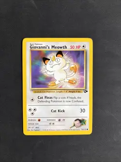 Pokemon TCG Giovanni's Meowth Gym Challenge 74 Regular Non Holo Common WOTC 2000 - Image 1